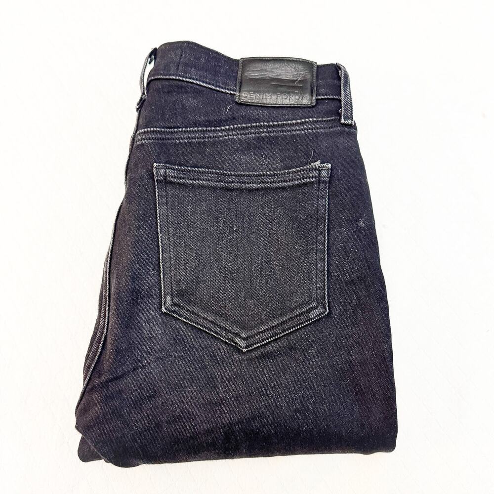 Denim Forum Aritzia The Nico Mid Rise Skinny Crop Denim Jeans Raw Hem Size 28